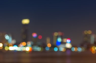 Şehir manzarası arka planı, bulanık fotoğraf bokeh