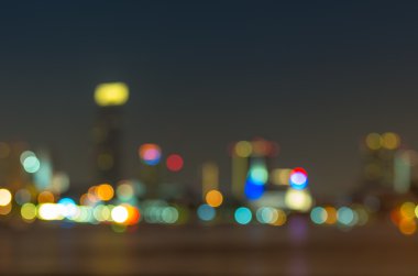 Şehir manzarası arka planı, bulanık fotoğraf bokeh