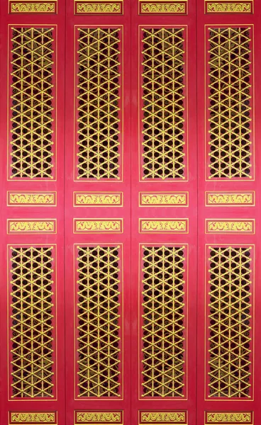 Close-up van chinese deur, golden dragon deur — Stockfoto