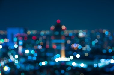 Şehir manzarası arka planı, bulanık fotoğraf bokeh