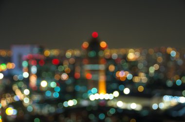 Şehir manzarası arka planı, bulanık fotoğraf bokeh