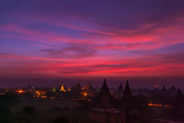 Bagan twilight, Mianmar — Stock Fotó