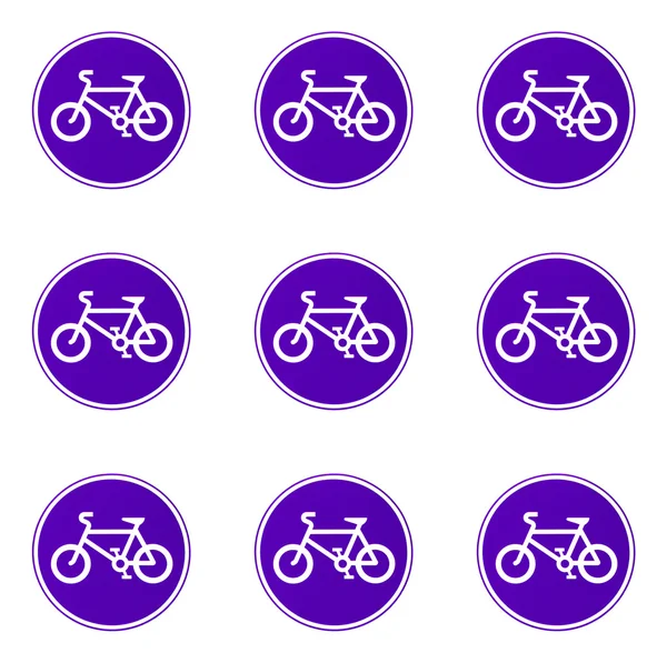 Beyaz zemin üzerine mavi renk işaretiyle Bisiklet — Stok fotoğraf