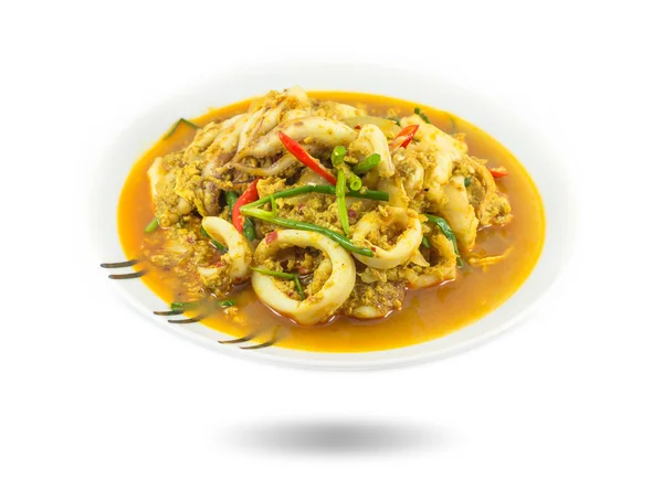 Tintahal-sárga curry — Stock Fotó