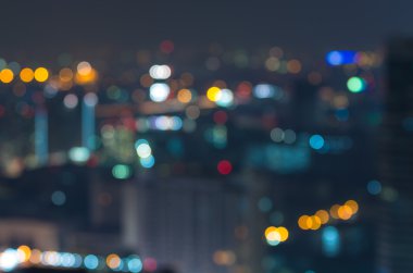 Şehir manzarası arka planı, bulanık fotoğraf bokeh