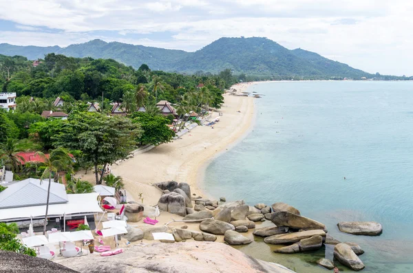 Vista superior de la playa de chaweng en koh samui, Tailandia — Foto de Stock