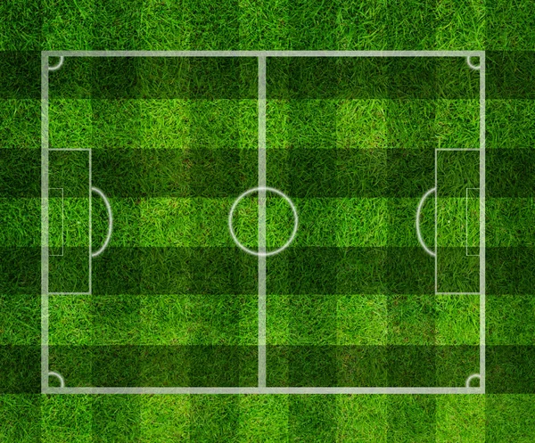 Campo de fútbol, fondo de hierba verde y textura —  Fotos de Stock