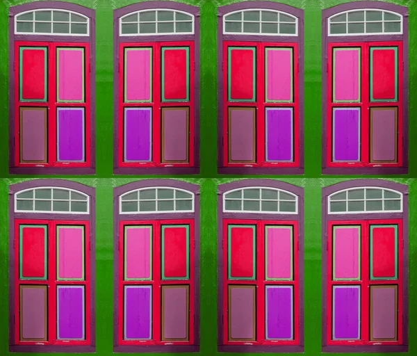 Ventanas y puertas coloridas — Foto de Stock