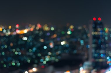Şehir manzarası arka planı, bulanık fotoğraf bokeh