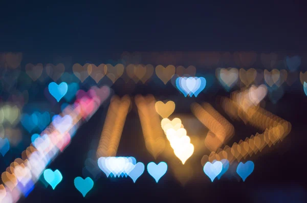 Herz Bokeh Hintergrund, Liebe Konzept — Stockfoto