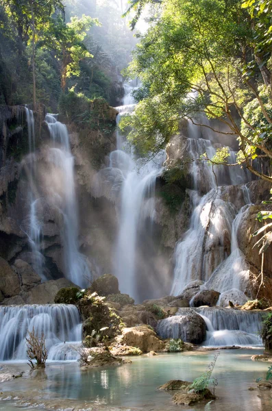 Beautiful waterfall with soft focus in the forest — Stock Photo, Image