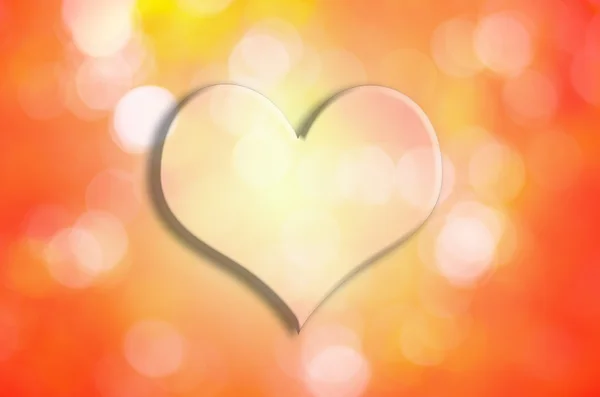 Valentine hart met bokeh achtergrond — Stockfoto
