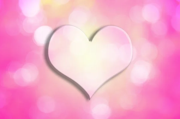 Corazón de San Valentín con fondo bokeh —  Fotos de Stock