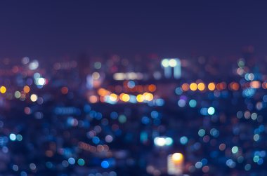 Şehir manzarası arka planı, bulanık fotoğraf bokeh