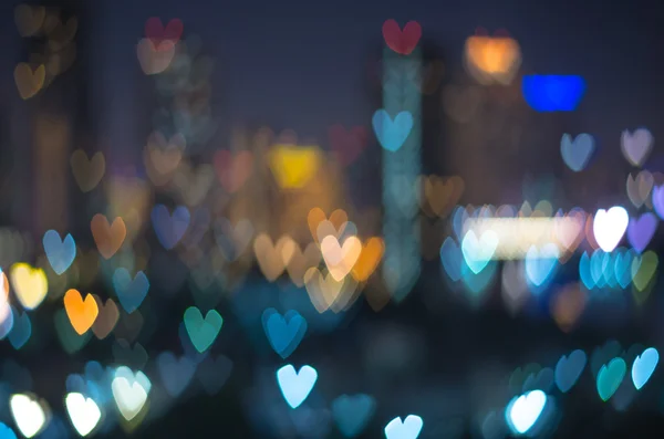 Heart bokeh background, Love concept — Stock Photo, Image