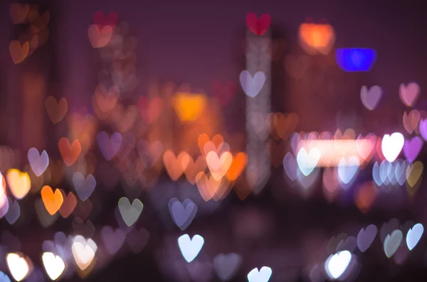 Coeur fond bokeh, concept d'amour — Photo