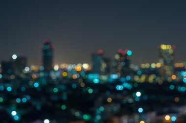 alacakaranlık anda bangkok cityscape nehir manzarası bulanık fotoğraf bok