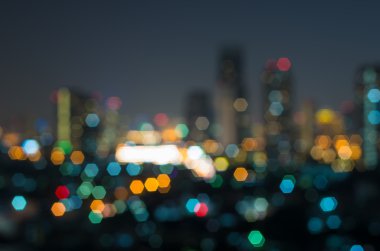 alacakaranlık anda bangkok cityscape nehir manzarası bulanık fotoğraf bok