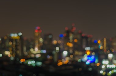 Alacakaranlık vakti şehir manzarası, Bulanık Fotoğraf Bokeh