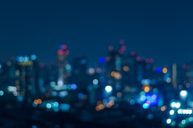 Alacakaranlık vakti şehir manzarası, Bulanık Fotoğraf Bokeh