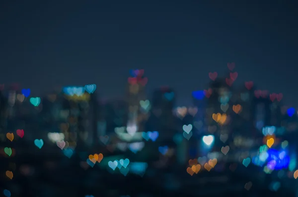 Coração bokeh fundo, conceito de amor — Fotografia de Stock