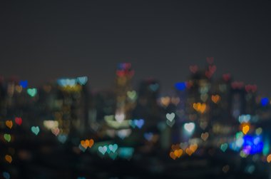 Kalp bokeh arka plan, aşk kavramı