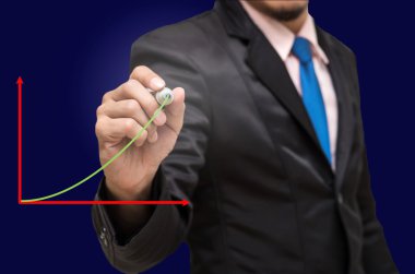 İşadamı üst grafik yazma