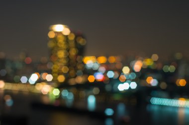 widok na rzekę Bangkoku gród w zmierzchu czas, niewyraźne zdjęcie bokeh