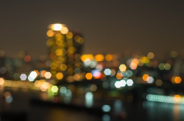 alacakaranlık anda bangkok cityscape nehir manzarası bulanık fotoğraf bok