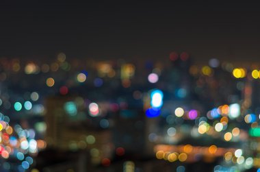 Şehir manzarası arka planı, bulanık fotoğraf bokeh