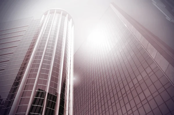 Moderno edificio de negocios de vidrio de rascacielos, concepto de negocio —  Fotos de Stock