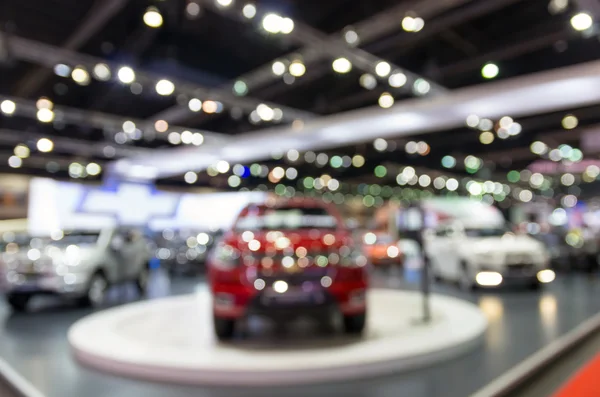 Abstracte wazig foto van motor show, auto-showroom — Stockfoto