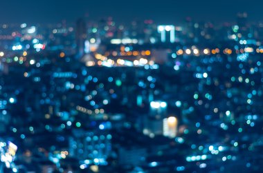 Şehir manzarası arka planı, bulanık fotoğraf bokeh