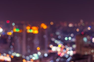 Şehir manzarası arka planı, bulanık fotoğraf bokeh