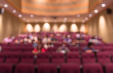 Soyut bulanık fotoğraf katılan arka plan ile konferans salonu veya toplantı odası