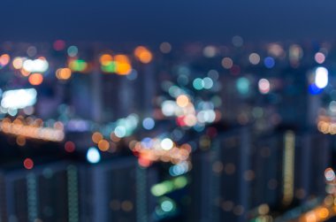 Şehir manzarası arka planı, bulanık fotoğraf bokeh