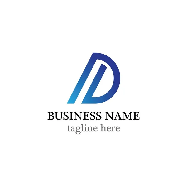 Ένα Εικονίδιο Διάνυσμα Επιχειρηματικού Προτύπου Λογότυπου Επιστολής — Διανυσματικό Αρχείο