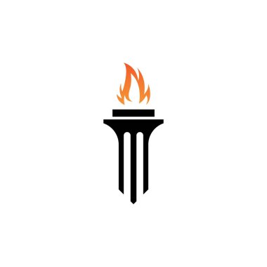 sütun logosu vektör simgesi tasarımı