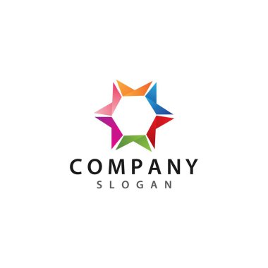 Yıldız logo vektör simgesi tasarımı
