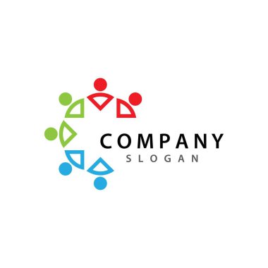 topluluk logosu vektör ikonu tasarımı