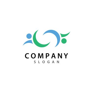 topluluk logosu vektör ikonu tasarımı