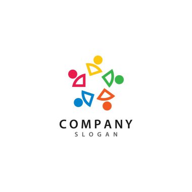 topluluk logosu vektör ikonu tasarımı