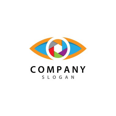 Kamera simge vektör logo tasarımı