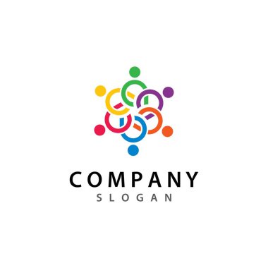 topluluk logosu vektör ikonu tasarımı