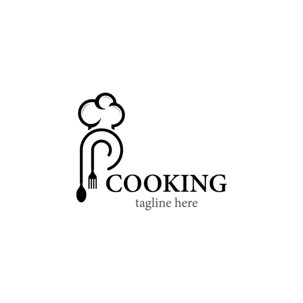 Projeto Modelo Vetor Logotipo Cozinha — Vetor de Stock