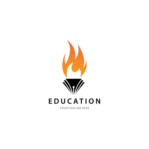 Onderwijs Logo Vector Pictogram Sjabloonontwerp — Stockvector