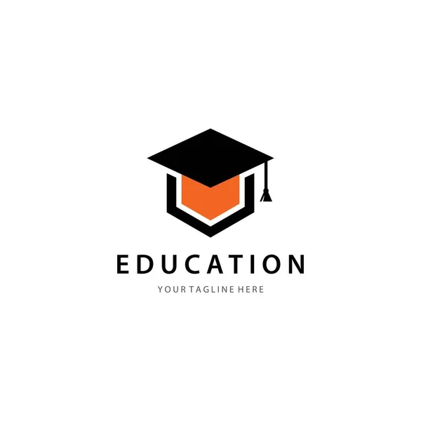 Εκπαίδευση Λογότυπο Πρότυπο Διάνυσμα Εικονίδιο Σχεδιασμός — Διανυσματικό Αρχείο