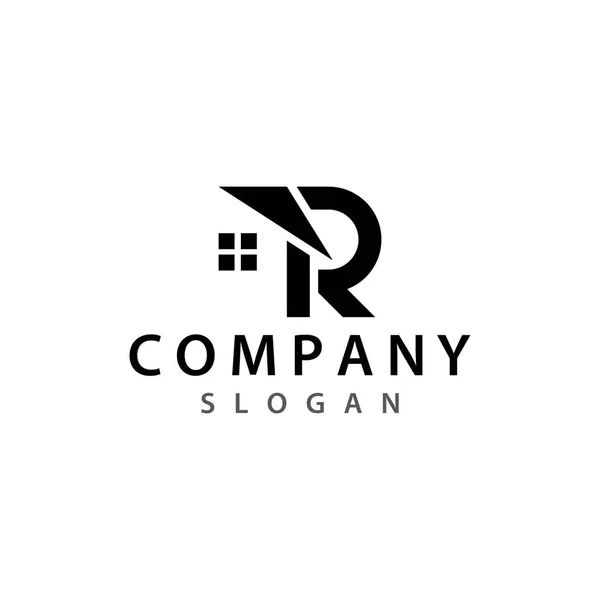Real Estate Logo Ikon Design — Stock vektor