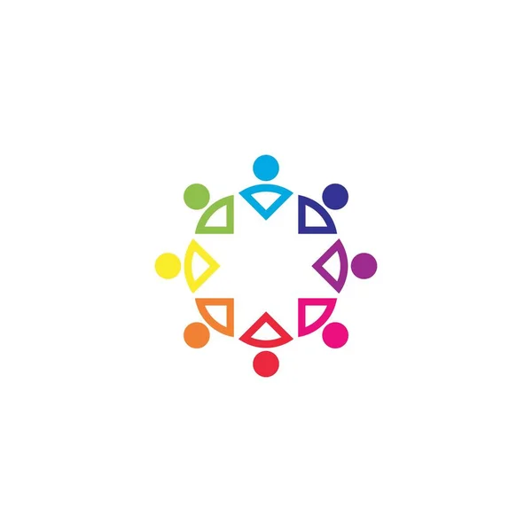 Communauté Logo Modèle Vectoriel Icône Design — Image vectorielle