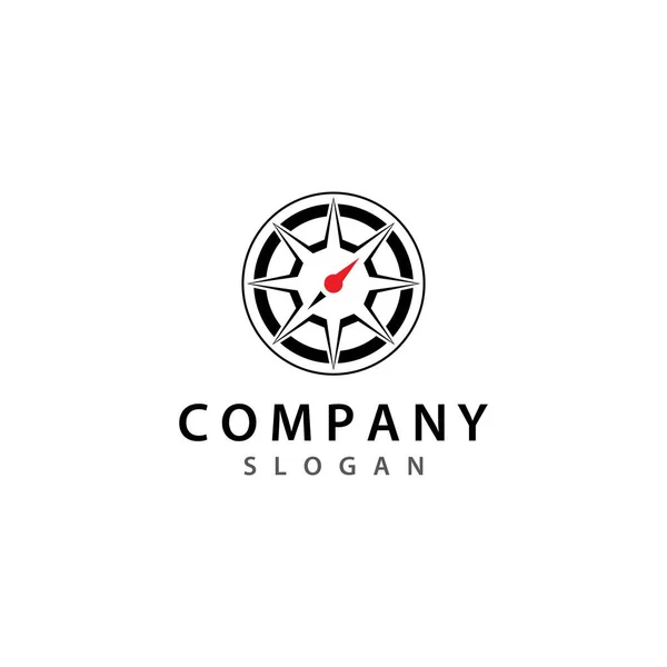 Дизайн Векторной Иконки Логотипа Компаса — стоковый вектор